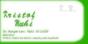 kristof muhi business card